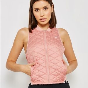 Nike Women's Aero Layer Running Vest Pink Crop